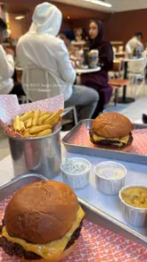 Delicious beef burger at a food spot in London, rated 10/10 for taste and presentation.