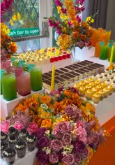 Mendhi dessert and mocktail display by @Sweetandspicytreatz at The County Hotel, Birmingham. #birminghamdesserts