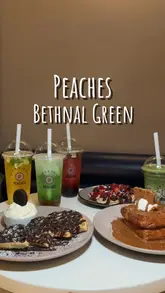 Delicious dishes at Peaches London, showcasing vibrant flavors and a cozy dining atmosphere.