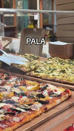 Delicious Roman pizza slices and tiramisu at Pala, a new takeaway spot in Leith, Edinburgh.