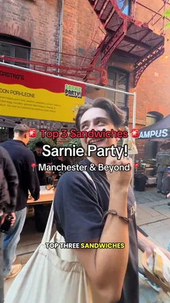 Top 3 sandwiches from The Sarnie Party festival in Manchester, featuring unique creations and local flavors.