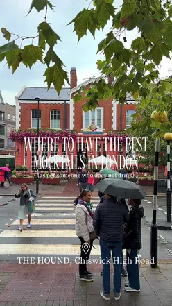 Gathering with friends at The Hound Chiswick, enjoying football, great food, and stunning mocktails.