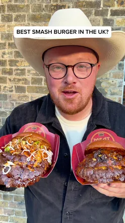 Delicious smash burger served at a trendy spot in London, perfect for foodies craving the UK's best.