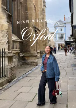 A traveler exploring the charming streets of Oxford, capturing memorable moments in this picturesque city.