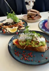 Delicious Floriana Toast with Mexican eggs on flatbread at Café Floriana in Sunderland, perfect for brunch lovers.