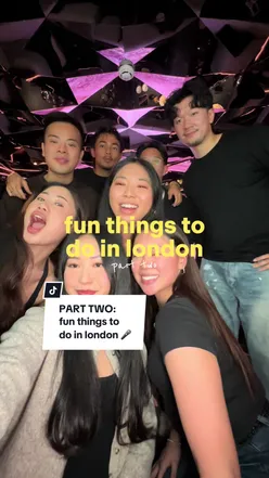 Vibrant cyberpunk interior at U9 Karaoke Bar in Leicester Square, showcasing the lively KTV experience in London.