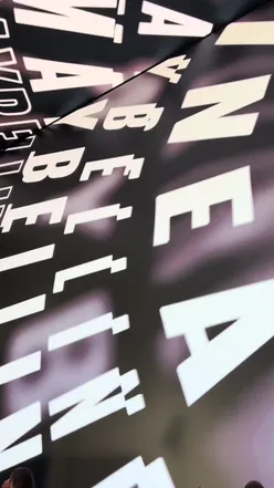 Miley Cyrus x Maybelline event in London with Glambot, goodie bags, hot dogs, pizza, and coffee.