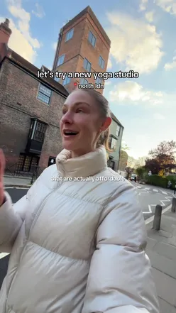 Yogi practicing in a cozy studio in Stoke Newington, showcasing the charm of smaller yoga spaces.
