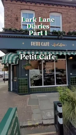 Hot chocolate and snacks at Petit Café, a French-themed spot on Lark Lane, Liverpool, with live jazz music.