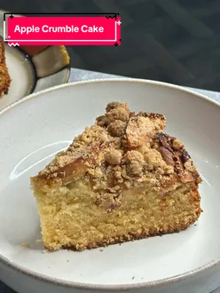 Delicious apple crumble cake with custard, blending classic desserts into one delightful treat.