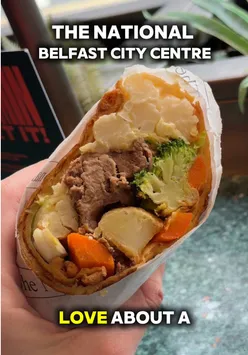 Indulging in the OG Roast Beef Yorkie Burrito at The National Belfast, featuring new tasty additions!