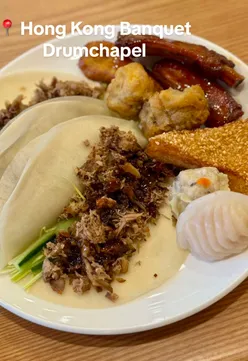 Delicious spread of Chinese dishes at Hong Kong Banquet buffet in Drumchapel, Glasgow - a feast for food lovers!