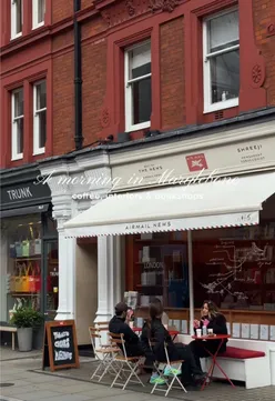 Morning in Marylebone with coffee at Boxcar, furniture shopping at eba interiors, and brunch at White Mulberries.