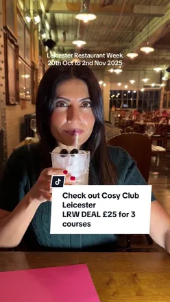 Three-course meal at Cosy Club Leicester during Leicester Restaurant Week with cocktails and delicious dishes.