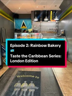 Sampling Bake & Saltfish and Titi Bread at Rainbow Bakery in Dalston, celebrating St Lucian cuisine in London.