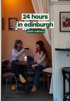 Exploring Leith's best spots with friends, showcasing Edinburgh’s vibrant food scene and local attractions.