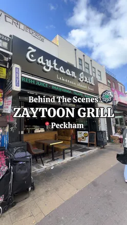 Behind the scenes at Zaytoon Grill in Peckham showcasing delicious Lebanese dishes.