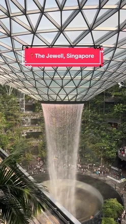 Visitors exploring The Jewel at Singapore Airport, a stunning attraction for travelers.