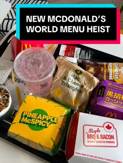 Delicious items from McDonald's new World Heist Menu featuring fun and diverse meals. @McDonald's UK #mcdonalds #foodie