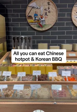 'Unlimited Korean BBQ and Chinese hotpot buffet at Daiu, Tokia Square Croydon, with locations across the UK.'