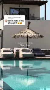 A short, aesthetic montage showcasing the facilities and atmosphere of OKU Kos hotel in Greece, featuring shots of the pool, beach, and architecture.