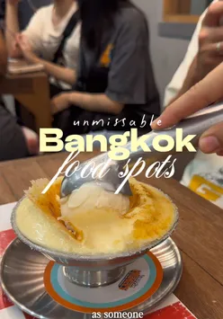 The last one I am still dreaming about 😭🤤✨ After visiting Bangkok 5 times (!!) on our last visit I think I may have found some of the best food spots in the city 🏙️👀 if you’re planning Thailand or Bangkok for this year make sure to save this post or send to your travel bestiee for some inspo 📌😍 In my 48 hour trip here were my top picks 🍜👀✨ 📍 @supannigagroup Tha Tien (with a beautiful Wat Arun view) - make sure to book for sunset 🌅  📍 @icecream.samosorn for the viral banana crème brûlée 🍌🍮 📍 @ledukaan for an unreal rooftop bar with incredible views of the city 🏙️  📍 @iconsiam for the most amazing street food markets 🍜 📍 @srabuabykiinkiin in the @siamkempinski for one of the most memorable, sensory fine dining experiences 🤤 Make sure to follow along @holidazeclub for more inspo every day for your next holiday away ✈️🌍🥂✨ . . . . . . . . . Bangkok eats, Thailand travel, holiday inspo, best food spots, rooftop bars Bangkok, street food Bangkok, best restaurants, Thailand foodie travel, 2026 Thailand food spots, where to eat, Thailand itinerary #thailandfood #foodietravel #thailandtravel #bangkokfoodies #streetfood       