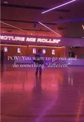 A short, upbeat montage showcasing the pink-themed Archie's Atomic rollerskating venue. The video features shots of the rink, arcade games, and a signature drink, set to music with text overlays suggesting it as a fun activity.