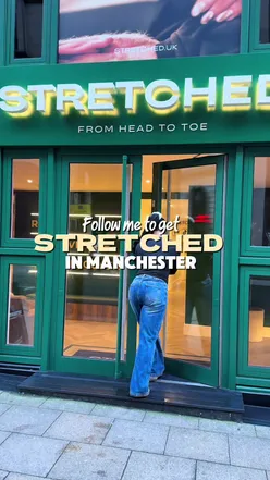 Relaxing stretch session at the new Stretched studio in Manchester, promoting wellness and fitness for all.