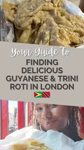 The creator presents a comprehensive guide to various Guyanese and Trinidadian Roti spots across London, visiting multiple locations to showcase the food and the people behind the businesses.