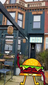 A review of The Beach House in Whitley Bay, showcasing their brunch menu, including a full English breakfast and tomato and basil soup.