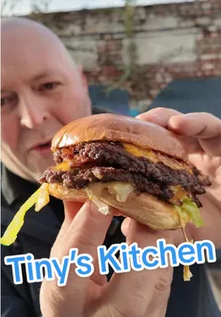 Delicious burger from Tiny's Kitchen, exclusively on Uber Eats, rated 9.2/10 by food enthusiast in Bristol.