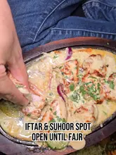 Delicious early Suhoor at Al Arab London featuring mandi platter, malai chicken, and unique kheer for Ramadan.