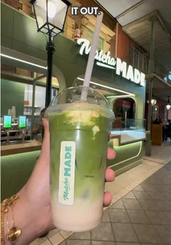 Banana pudding matcha dessert at Matcha Made in Trafford Centre, Manchester. A must-try for foodies!