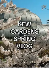 The creator documents a spring visit to Kew Gardens, highlighting the seasonal blossoms and the Temperate House, followed by a visit to 'Tap on the Line', a pub located directly on the platform of Kew Gardens station.