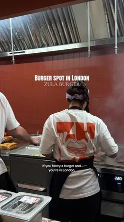 Delicious burger at ZULA Burger in London, featuring freshly baked brioche buns and mouthwatering flavors.