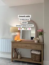 One of my most asked questions is the details for my console table … so here they are🏡💐🧺 @Dunelm @Habitatuk @Rowen Homes @Home Bargains Superstores UK @Homesense @B&M #homedecor #homestyling #consoletabledecor #consoletable #consoletablestyling