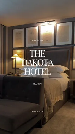 Dreamy hotel room interior at Dakota Hotels Glasgow, showcasing soft lighting, plush furnishings, and understated luxury.