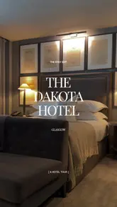 Dreamy hotel room interior at Dakota Hotels Glasgow, showcasing soft lighting, plush furnishings, and understated luxury.