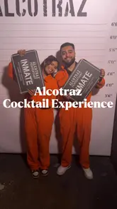 A group of friends visits an immersive prison-themed cocktail bar called Alcotraz, where they wear orange jumpsuits, interact with actors playing prison guards and a warden, and smuggle in their own alcohol to be turned into cocktails.