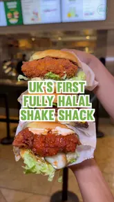 A short promotional video showcasing the UK's first fully Halal Shake Shack located at the Trafford Centre. The video features close-up shots of the burgers and crinkle-cut fries, along with a brief look at the restaurant's interior branding.