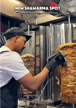 Authentic shawarma wraps and plates from Zaman's Shawarma, a new Middle Eastern spot in Oxford Circus, London.