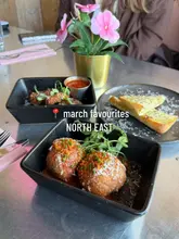 Assortment of March favourite dishes from Northeast restaurants, including Nashville fried chicken, creamy vodka pasta, fresh pizza, and cocktails.