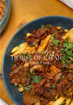 New House of Chaii, Erdington: Masala Donner Kebab, Jacket Potato, Matcha, Latte, Pistachio Pancakes.