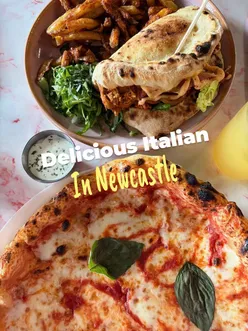 Circo Italian — modern, clean interior and a menu with too many good options to choose from. The pizza dough sandwich was easily the highlight. #circoitalian #italian #newcastle #food #pizza  
