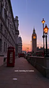 Peaceful early morning sunrise over Big Ben (Elizabeth Tower) and the Houses of Parliament in London.