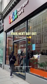 A short, upbeat video showcasing a visit to Bonbon Pottery Cafe in Notting Hill. The creator takes the viewer through the process of choosing a piece, painting a design, and revealing the final result, highlighting the venue as a relaxing activity for individuals or groups.