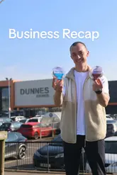 A March recap video for 'The Sibly', a food business producing energy balls. The video follows the founder through various business activities, including team meetings, production, packaging, and retail distribution in Centra stores.