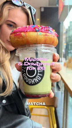 Matcha lovers, this one’s for you 🍵💚 @Doughnotts have just dropped a BRAND NEW matcha menu and I’m obsessed. You can grab any matcha + any doughnut for just £8 👀🍩 Available now in their Nottingham store, run, don’t walk 🏃🏻  #nottingham #matcha #doughnuts #notts #doughnotts 