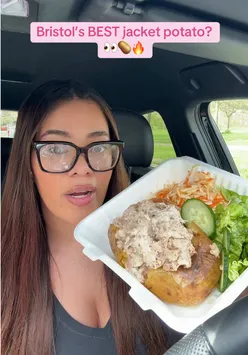 Bristol’s best jacket potato? 🥔 George’s cafe serves up a proper one! Leave a comment if you know where else in the city does a good spud! 👀 #tileats #foodreview #bristol #jacketpotato #foodtok 