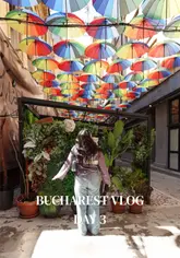 A personal travel vlog documenting a trip to Bucharest, featuring hotel stays, coffee shop visits, shopping, and a tattoo session.